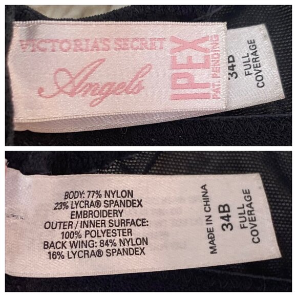 Victoria's Secret Angels Ipex Bra, Black 34B - Picture 13 of 16